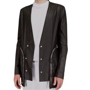 Rick Owens SS20 Tecuatl Bauhaus Jacket Black IT 50 US 40 Large Zipper Pockets